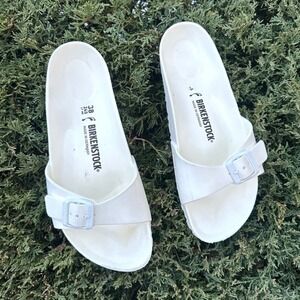 Birkenstock Madrid EVA Sandals‎ Birk Size 38 US L7 M5 White Slides